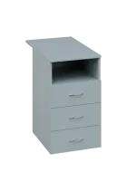 CKC 1 - 84 kontejner přístavný, 3-zásuvkový/nika, deska 18 mm, centrální zámek, šedá